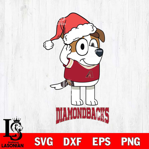 Arizona Diamondbacks Christmas Bluey Jack Sport Cricut , Christmas Svg , Bluey svg , Digital Download, dxf eps png pdf file