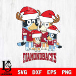 Arizona Diamondbacks Christmas Bluey Santa Family Cricut , Christmas Svg , Bluey svg , Digital Download, dxf eps png pdf file