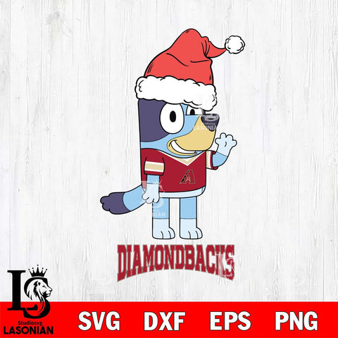 Arizona Diamondbacks Christmas Bluey Say Hi Cricut , Christmas Svg , Bluey svg , Digital Download, dxf eps png pdf file