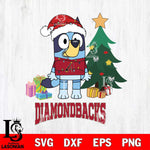 Arizona Diamondbacks Christmas Bluey Tree Sport Cricut , Christmas Svg , Bluey svg , Digital Download, dxf eps png pdf file