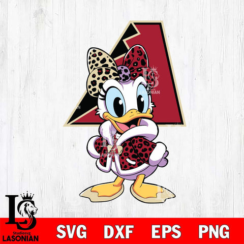 Arizona Diamondbacks Fancy Daisy Duck Disney Svg Eps Dxf Png File, Digital Download, Instant Download