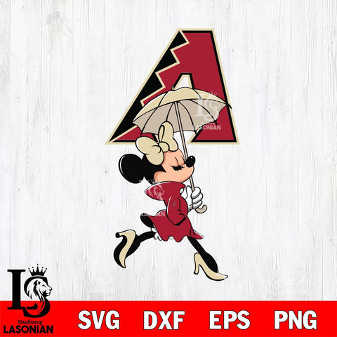 Arizona Diamondbacks Fancy Minnie Svg Eps Dxf Png File, Digital Download, Instant Download