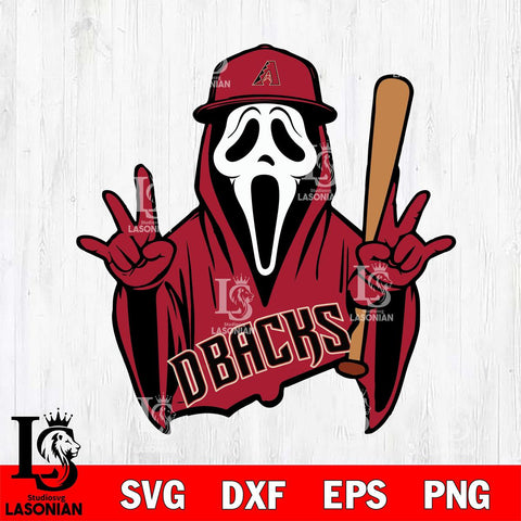 Arizona Diamondbacks Ghostface 2 Svg Eps Dxf Png File, Digital Download, Instant Download