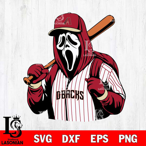 Arizona Diamondbacks Ghostface 3 Svg Eps Dxf Png File, Digital Download, Instant Download