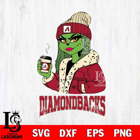 Arizona Diamondbacks Girls Grinch Bougie Svg Eps Dxf Png File, Digital Download, Instant Download