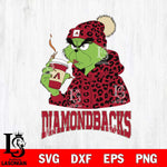 Arizona Diamondbacks Grinch Leopard Christmas Cut Files Cricut, Svg Dxf Eps Png file , Silhouette