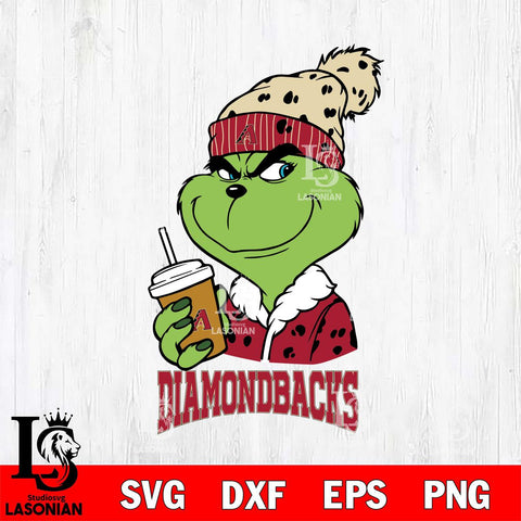 Arizona Diamondbacks Grinch hat Svg Eps Dxf Png File, Digital Download, Instant Download