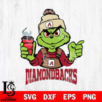 Arizona Diamondbacks Grinch with coffee Svg Eps Dxf Png File, Digital Download, Instant Download