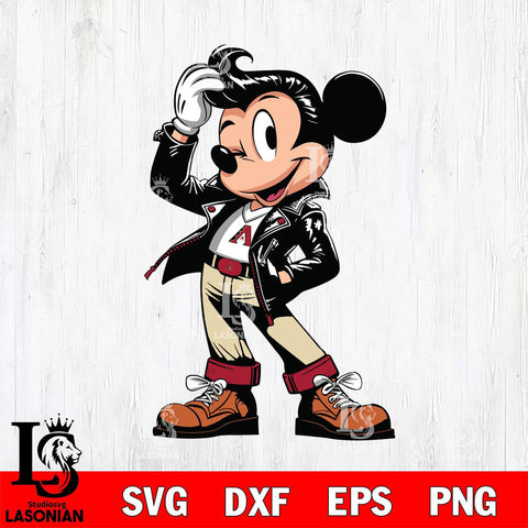 Arizona Diamondbacks Handsome Mickey Mouse Svg Eps Dxf Png File, Digital Download, Instant Download