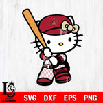 Arizona Diamondbacks Hello Kitty 2 Svg Eps Dxf Png File, Digital Download, Instant Download