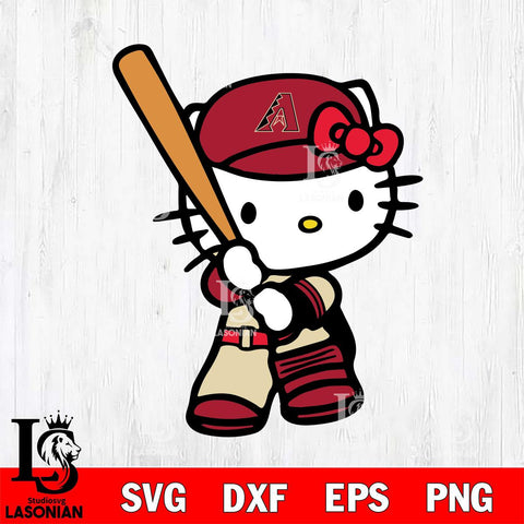 Arizona Diamondbacks Hello Kitty Svg Eps Dxf Png File, Digital Download, Instant Download