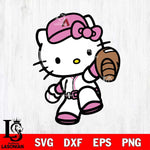 Arizona Diamondbacks Hello Kitty Pink Baseball 11 Svg Eps Dxf Png File, MLB svg, Digital Download, Instant Download