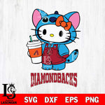 Arizona Diamondbacks Hello Kitty Stitch Svg Eps Dxf Png File, MLB svg, Digital Download, Instant Download