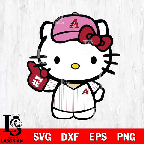 Arizona Diamondbacks Hello Kitty sport 10 Svg Eps Dxf Png File, Digital Download, Instant Download