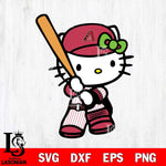 Arizona Diamondbacks Hello Kitty sport 2 Svg Eps Dxf Png File, Digital Download, Instant Download