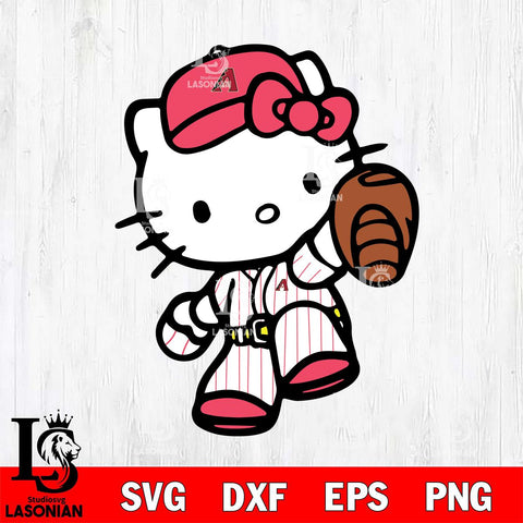 Arizona Diamondbacks Hello Kitty sport 3 Svg Eps Dxf Png File, Digital Download, Instant Download