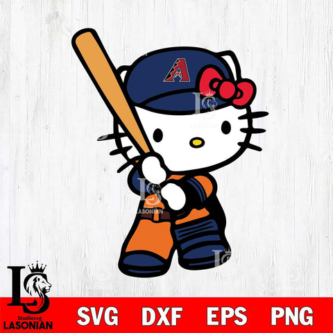 Arizona Diamondbacks Hello Kitty sport Svg Eps Dxf Png File, Digital Download, Instant Download