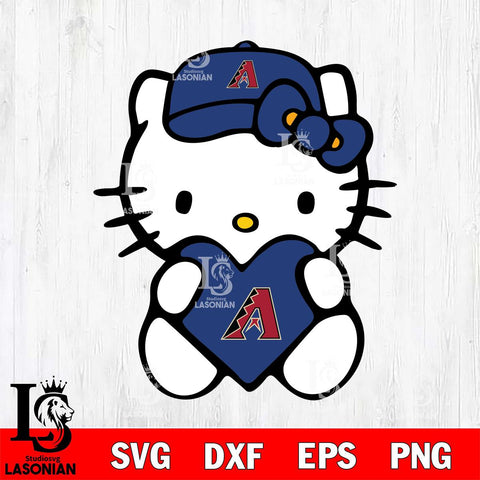 Arizona Diamondbacks Hello Kitty sport 4 Svg Eps Dxf Png File, Digital Download, Instant Download