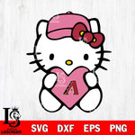 Arizona Diamondbacks Hello Kitty sport 5 Svg Eps Dxf Png File, Digital Download, Instant Download