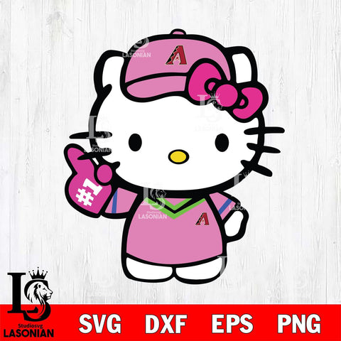 Arizona Diamondbacks Hello Kitty sport 7 Svg Eps Dxf Png File, Digital Download, Instant Download