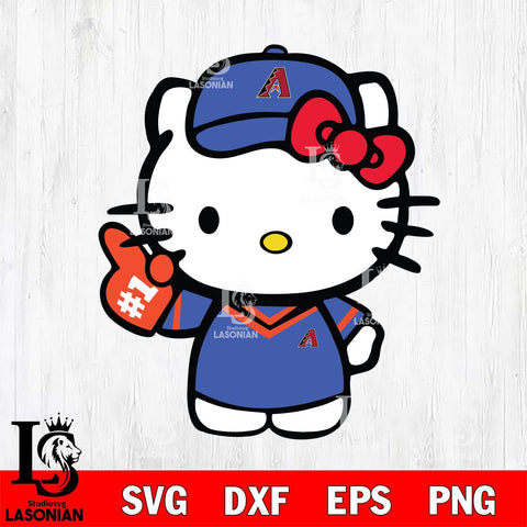 Arizona Diamondbacks Hello Kitty sport 8 Svg Eps Dxf Png File, Digital Download, Instant Download