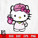 Arizona Diamondbacks Hello Kitty sport 9 Svg Eps Dxf Png File, Digital Download, Instant Download