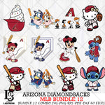 Arizona Diamondbacks MLB Bundle 12 Svg Eps Dxf Png File, Digital Download, Instant Download