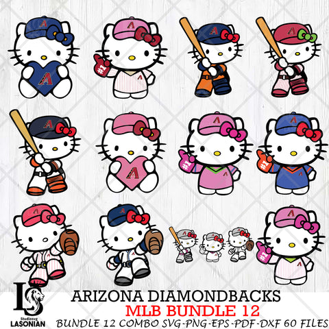 Arizona Diamondbacks MLB Bundle 12 Svg Eps Dxf Png File, Digital Download, Instant Download