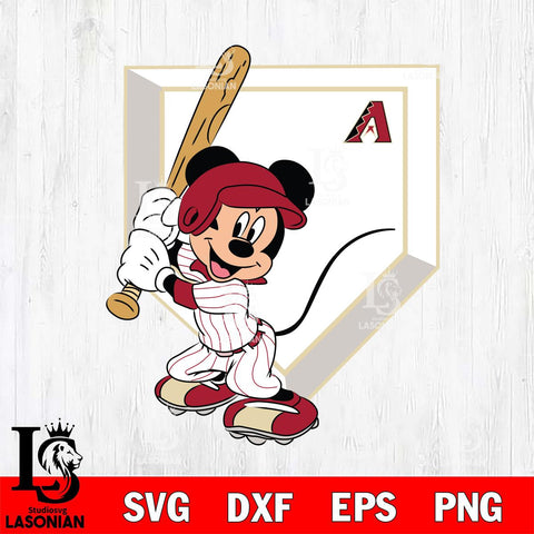 Arizona Diamondbacks Mickey 3 Svg Eps Dxf Png File, Digital Download, Instant Download