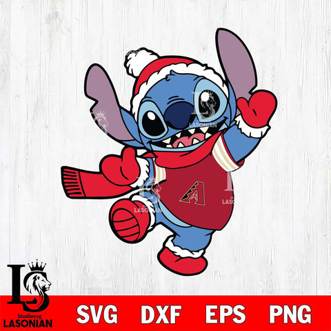 Arizona Diamondbacks Stitch Disney Christmas SVG DXF EPS PNG file, Cut file cricut, Instant Download