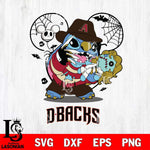 Arizona Diamondbacks Stitch Freddy Krueger Halloween Svg Eps Dxf Png File, Digital Download, Instant Download