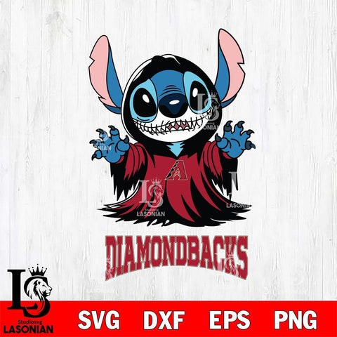 Arizona Diamondbacks Stitch Ghost Svg Eps Dxf Png File, MLB svg, Digital Download, Instant Download