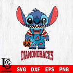 Arizona Diamondbacks Stitch Horror Halloween Svg Eps Dxf Png File, MLB svg, Digital Download, Instant Download