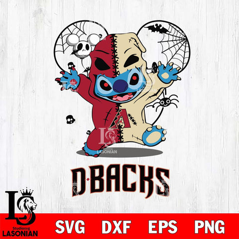 Arizona Diamondbacks Stitch Horror Halloween 2 Svg Eps Dxf Png File, Digital Download, Instant Download