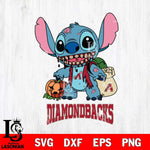 Arizona Diamondbacks Stitch Zombie Svg Eps Dxf Png File, MLB svg, Digital Download, Instant Download