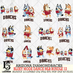 Arizona Diamondbacks  Bluey Dance MLB Bundle 12 SVG Eps Dxf Png File, Digital Download, Instant Download