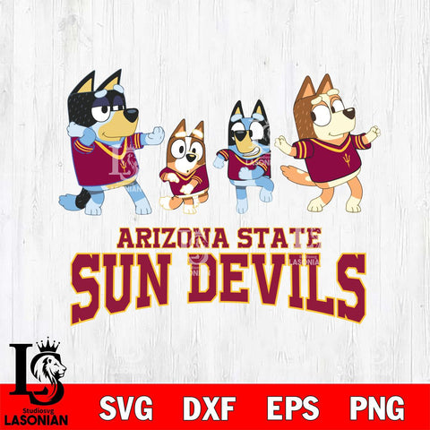 Arizona State Sun Devils Bluey Dance Mode Squats Svg Eps Dxf Png File, Digital Download, Instant Download