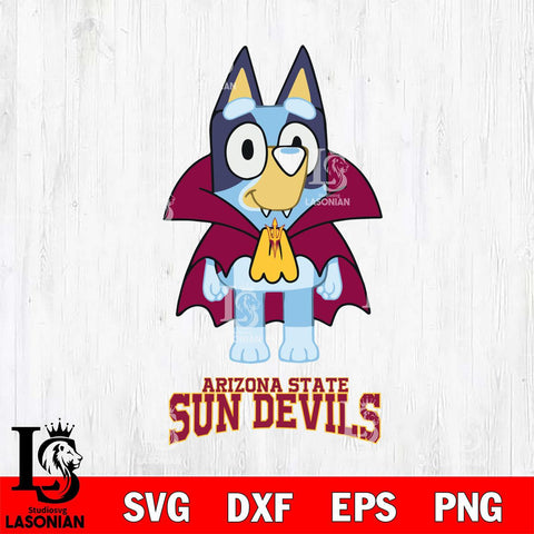 Arizona State Sun Devils Bluey Dracula Halloween Svg Eps Dxf Png File, Digital Download, Instant Download