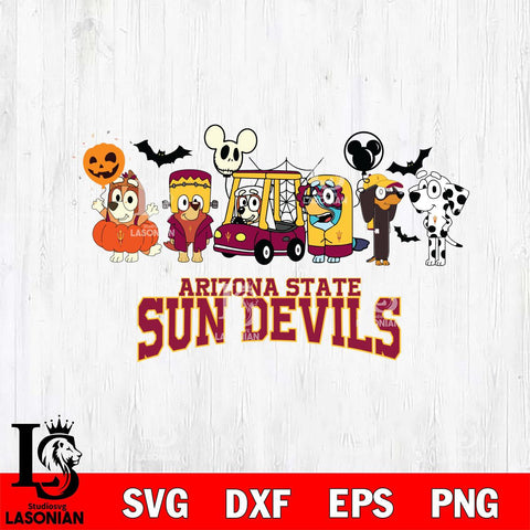 Arizona State Sun Devils Bluey Halloween Svg Eps Dxf Png File, Digital Download, Instant Download