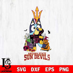 Arizona State Sun Devils Bluey Halloween NCAA 2 Svg Eps Dxf Png File, Digital Download, Instant Download