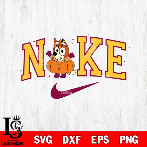 Arizona State Sun Devils Bluey Halloween Nike NCAA Svg Eps Dxf Png File, Digital Download, Instant Download