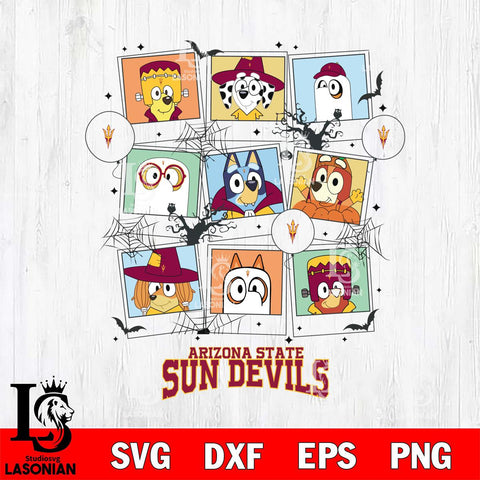 Arizona State Sun Devils Bluey Halloween Sport Svg Eps Dxf Png File, Digital Download, Instant Download