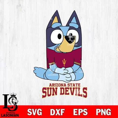 Arizona State Sun Devils Bluey Styles Football Svg Eps Dxf Png File,NCAA Svg Files,Bluey svg ,Digital Download ,Instant Download, Cricut File