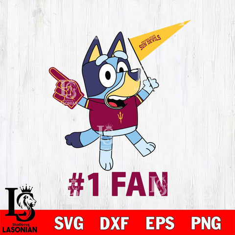 Arizona State Sun Devils Bluey #1 Fan Svg Eps Dxf Png File,NCAA Svg Files,Bluey svg ,Digital Download ,Instant Download, Cricut File