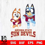 Arizona State Sun Devils Bluey with Chilli Dance Svg Eps Dxf Png File, Digital Download, Instant Download