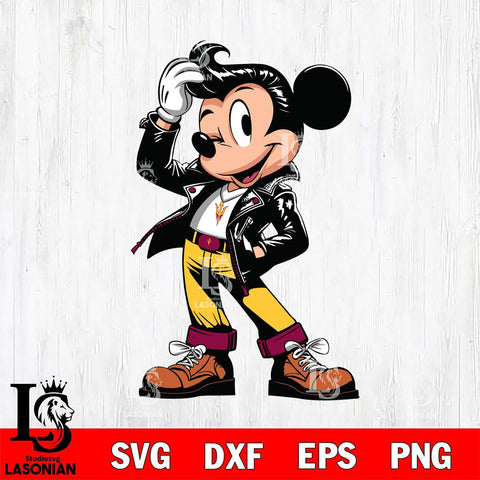 Arizona State Sun Devils Handsome Mickey Mouse Svg Eps Dxf Png File, Digital Download, Instant Download