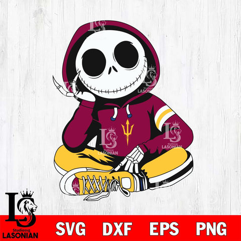 Arizona State Sun Devils Jack Skellington halloween Svg Eps Dxf Png File, NCAA svg, Digital Download, Instant Download