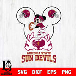 Arizona State Sun Devils Mickey Heart Rugby Svg Eps Dxf Png File, Digital Download ,Instant Download, Cricut File