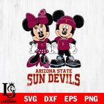 Arizona State Sun Devils Mickey Minnie Rugby ball Svg Eps Dxf Png File, NCAA svg , File Cut , Digital Download , Instant Download, Cut Svg Files