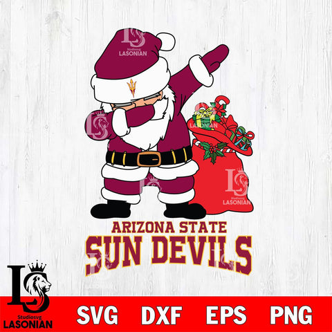 Arizona State Sun Devils Santa Dabbing Christmas Svg dxf eps png pdf file,NCAA svg,Digital Download,Cricut file